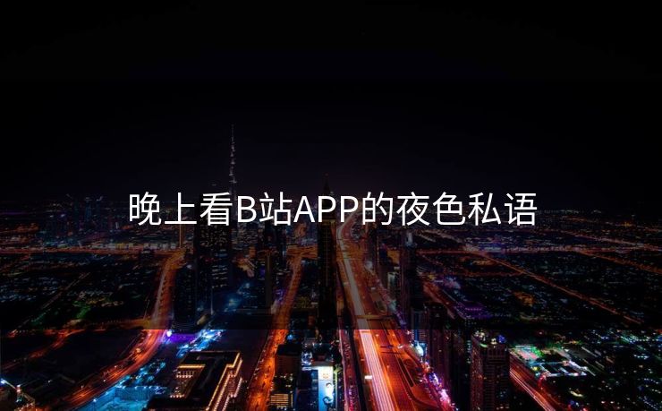 晚上看B站APP的夜色私语
