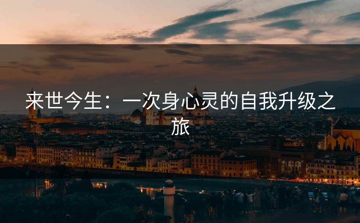 来世今生：一次身心灵的自我升级之旅